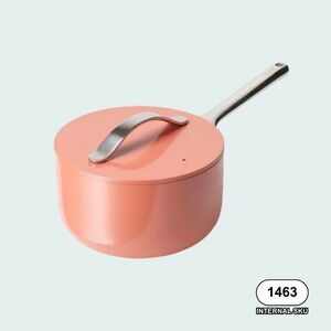 Caraway 3 Qt Sauce Pan & Lid Ceramic Non-Stick Non-Toxic Cookware Perracotta NIB